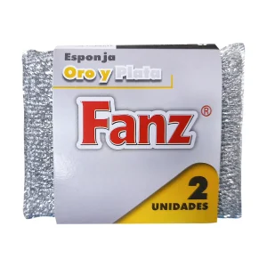 ESPONJA ORO PLATA FANZ 2U