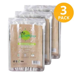Cuchillos, Compostable, 75 Unidades (Pack de 3 x 25)