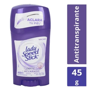 Desodorante Mujer Lady Speed Stick Derma + Aclarado Nácar Barra 45 g