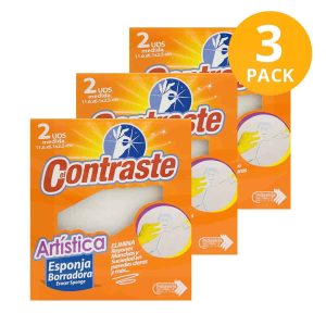 Esponja Artística Borradora Magica Contraste, 2 Unidades (Pack de 3)