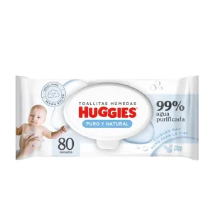 Huggies Wipes Puro & Natural, 80 Toallitas Húmedas