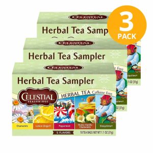 Celestial Seasonings, Herbal Tea Sampler, 60 Sobres de Té (Pack de 3 x 20)