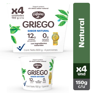 YOGURT GRIEGO ALPINA 4U 150G NATURAL